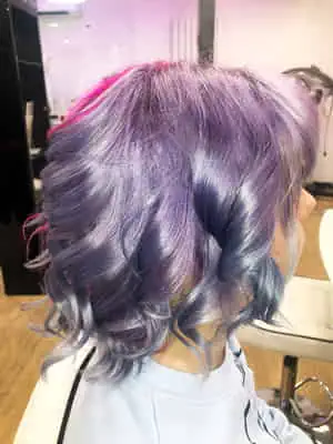 coloriste aix 13090 split hair color fuchsia gris bleute
