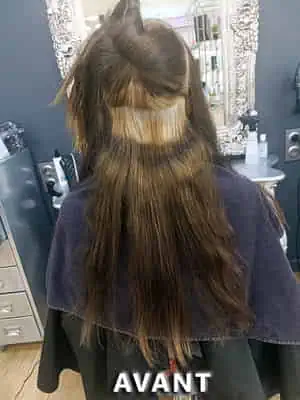 cheveux marron glace avant coiffeur aix en provence