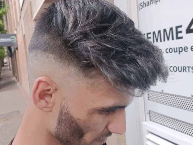 balayage gris coupe homme coiffeur aix en provence