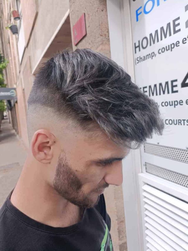balayage gris coupe homme coiffeur aix en provence