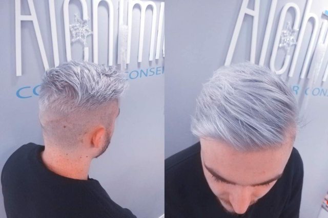 coupe-homme-rase-degrade-technique-argent-couleur-gris-intense-clair-alchimie-coiffure-aix-coiffeur-coloriste