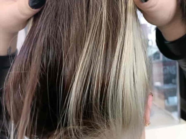 bicolor chatain blond polaire coloriste coiffeur aix en provence