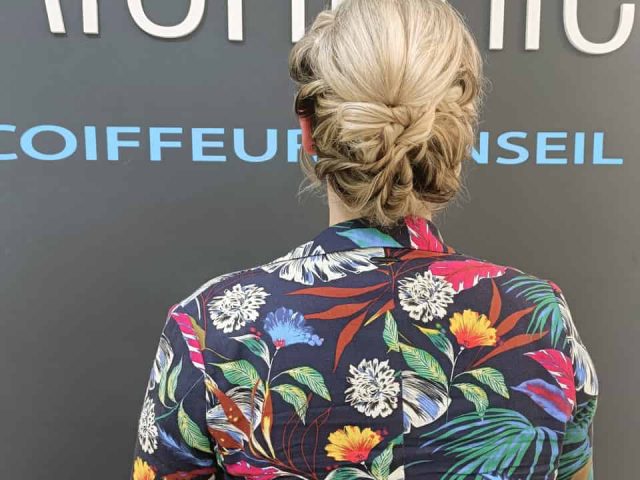 chignon de mariage Alchimie Coiffure aix-en-provence