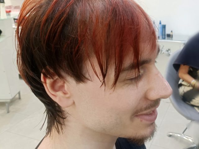 coiffeur aix en provence coupe homme couleur rouge