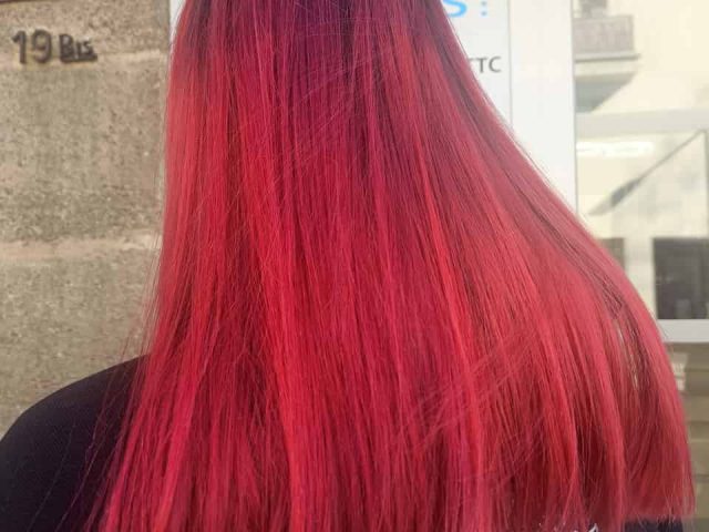 coiffeur coloriste aix Tie and Dye rouge flamboyant