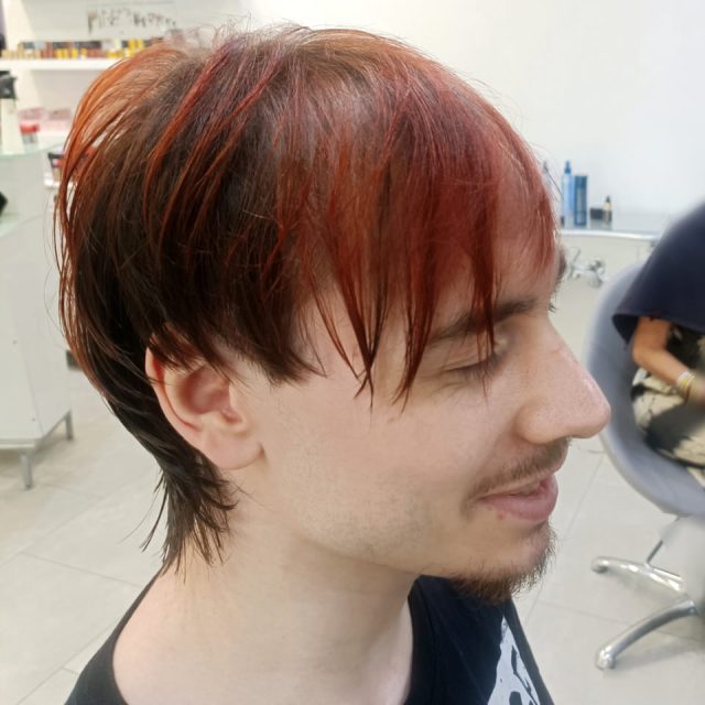 coiffeur aix en provence coupe homme couleur rouge